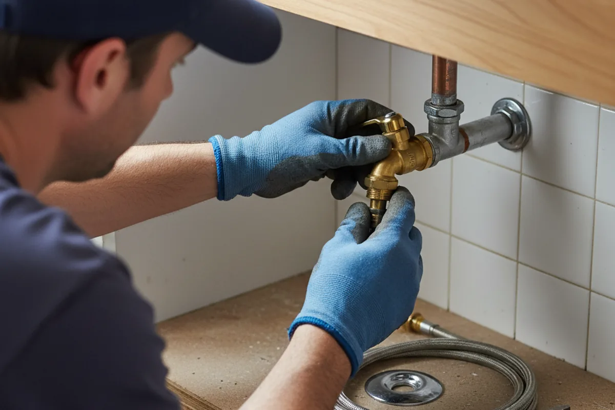 Shutoff valve and fitting work during Emergency Plumbing in Port Royal